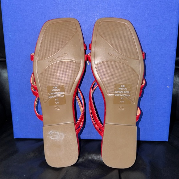 🔥🔥🔥NEW Marc Fisher Red shoes sandals - Picture 6 of 7